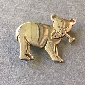 Sterling Silver Bear Cub Pin